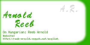 arnold reeb business card